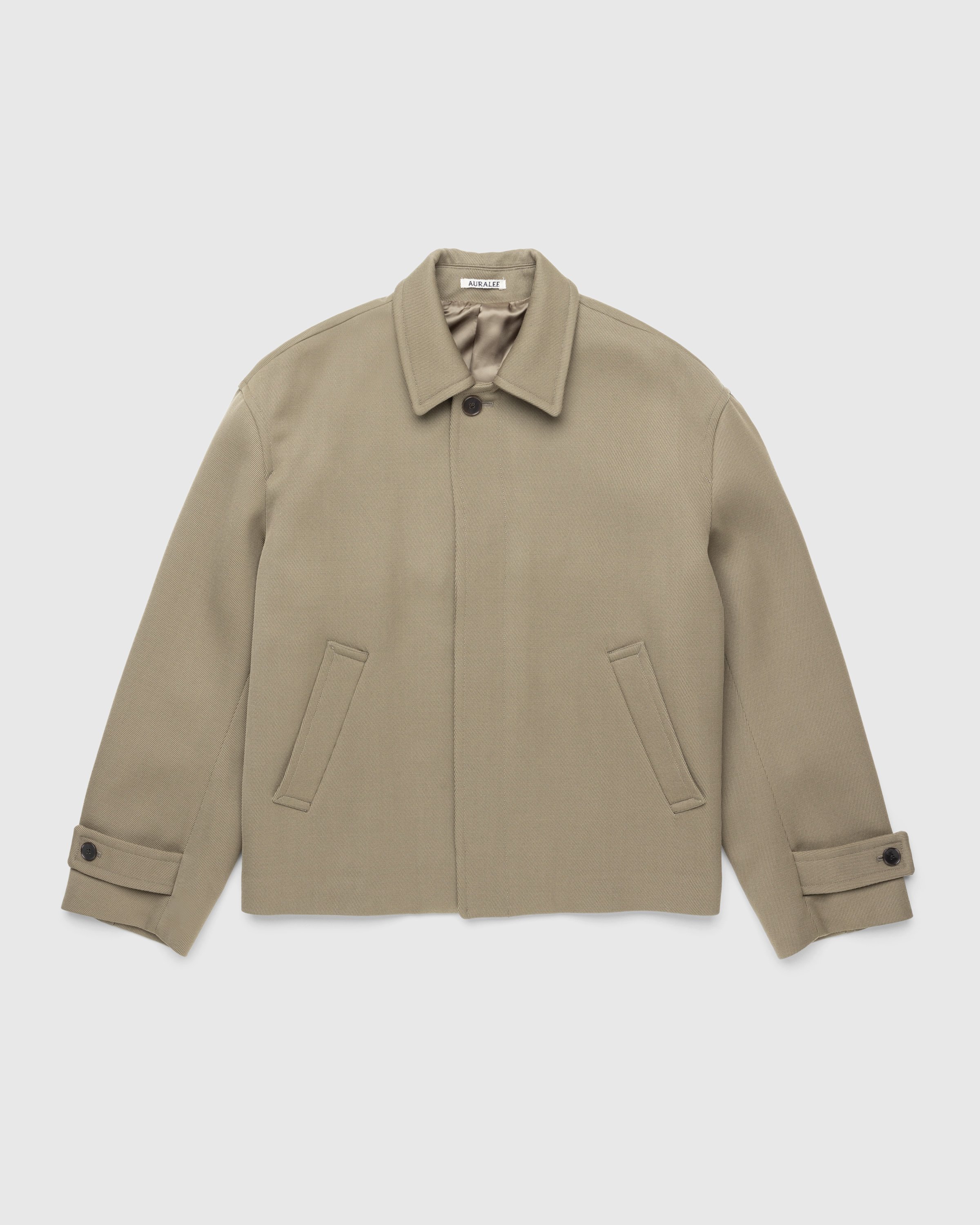 Auralee – Double Cloth Hard Twist Carsey Blouson Khaki | Highsnobiety Shop